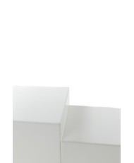 Support cube acrylique buffet blanc pour fête et pas cher
